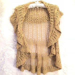 Crochet Open Short Cardigan Shawl